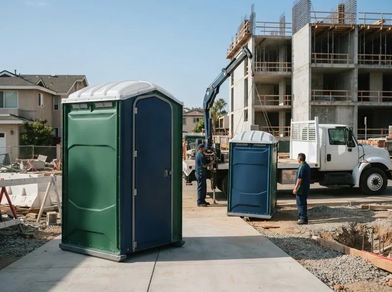 Crane-Lift High-Rise Construction Toilets in San Diego, CA